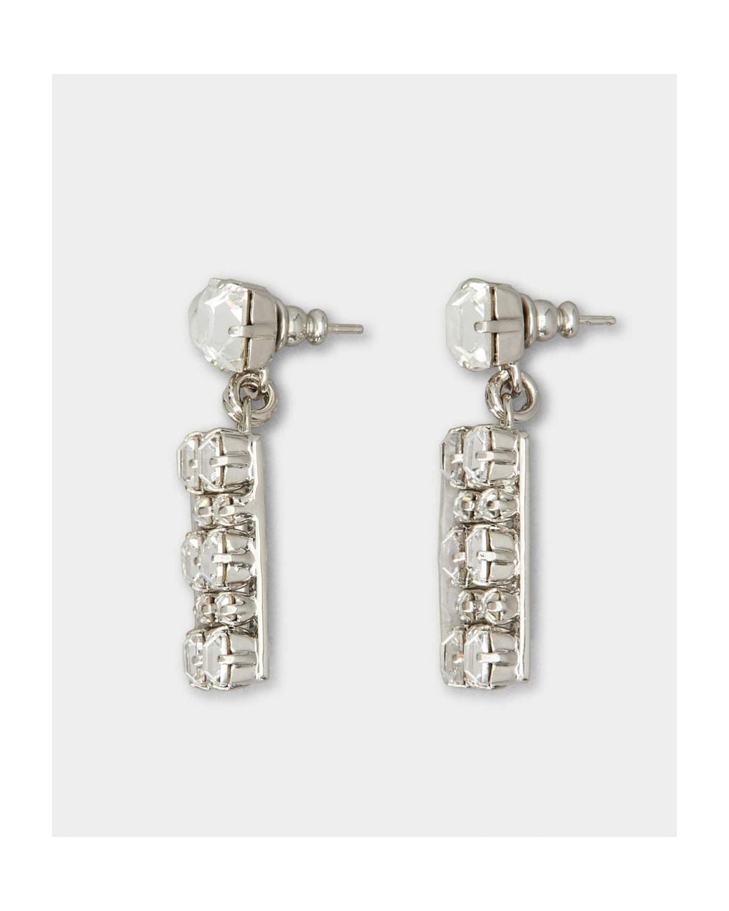 Roger Vivier White Très Vivier Earrings