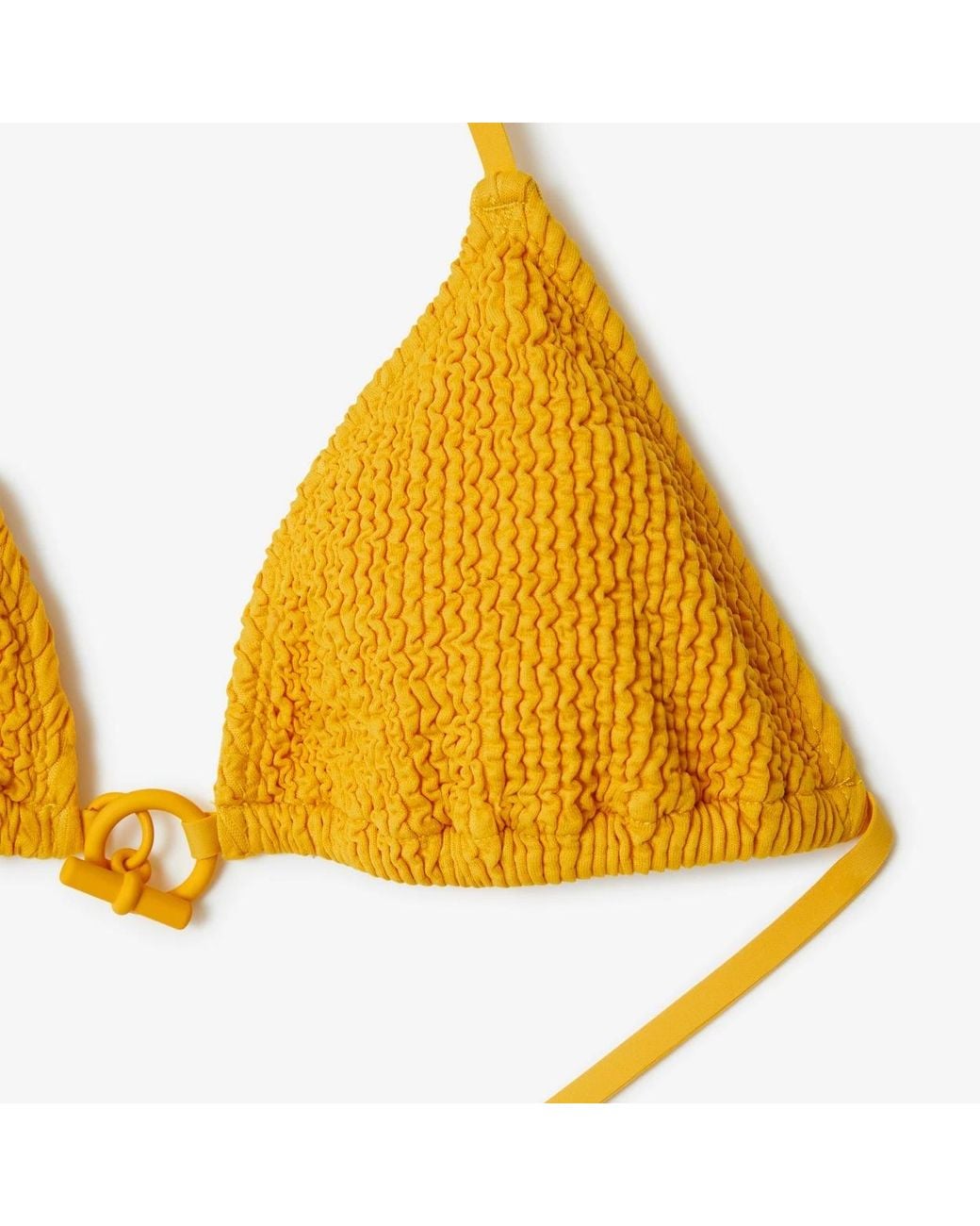 Burberry Metallic Crinkled Texture Halterneck Bikini Top