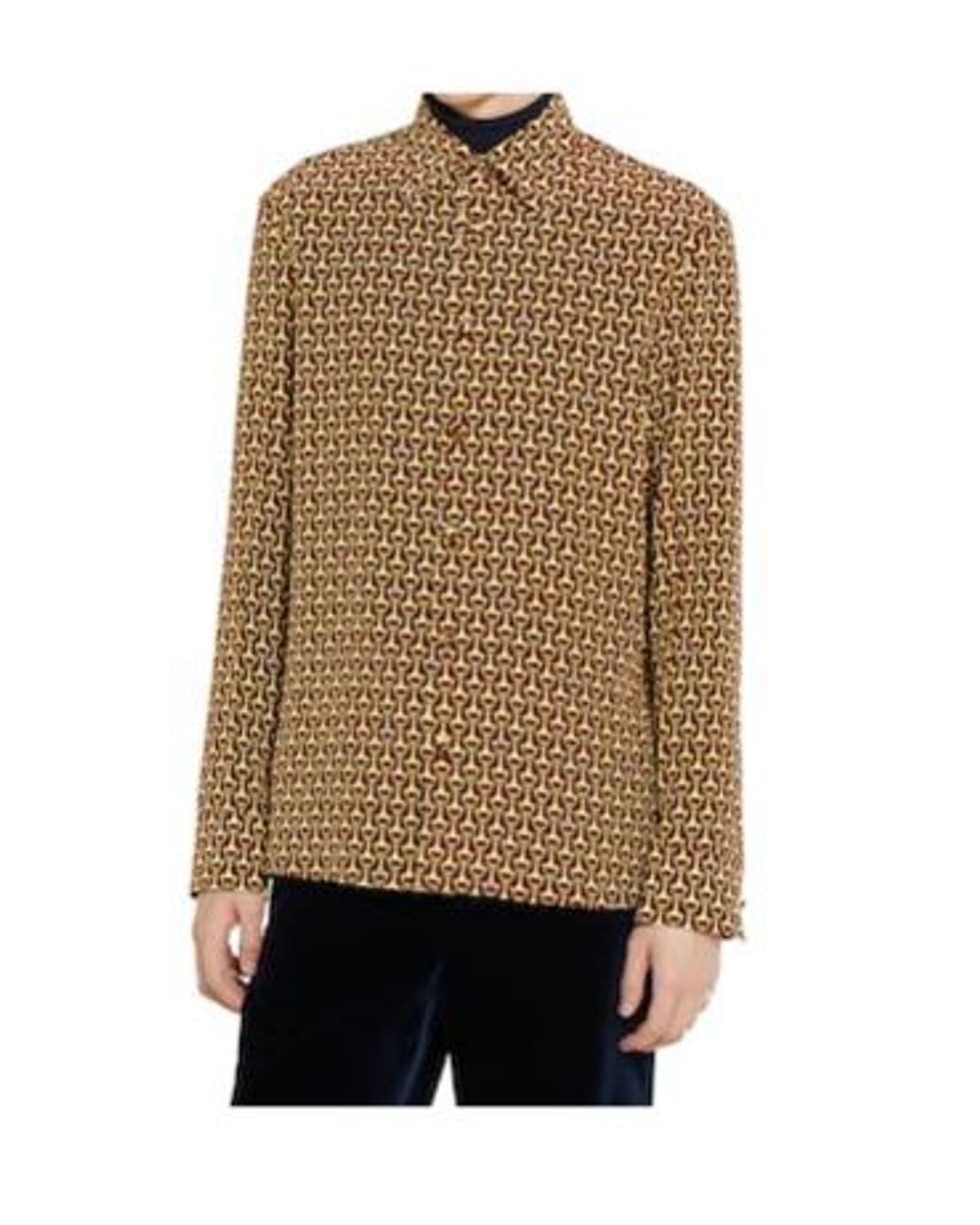 Gucci Brown Crêpe De Chine Shirt for men