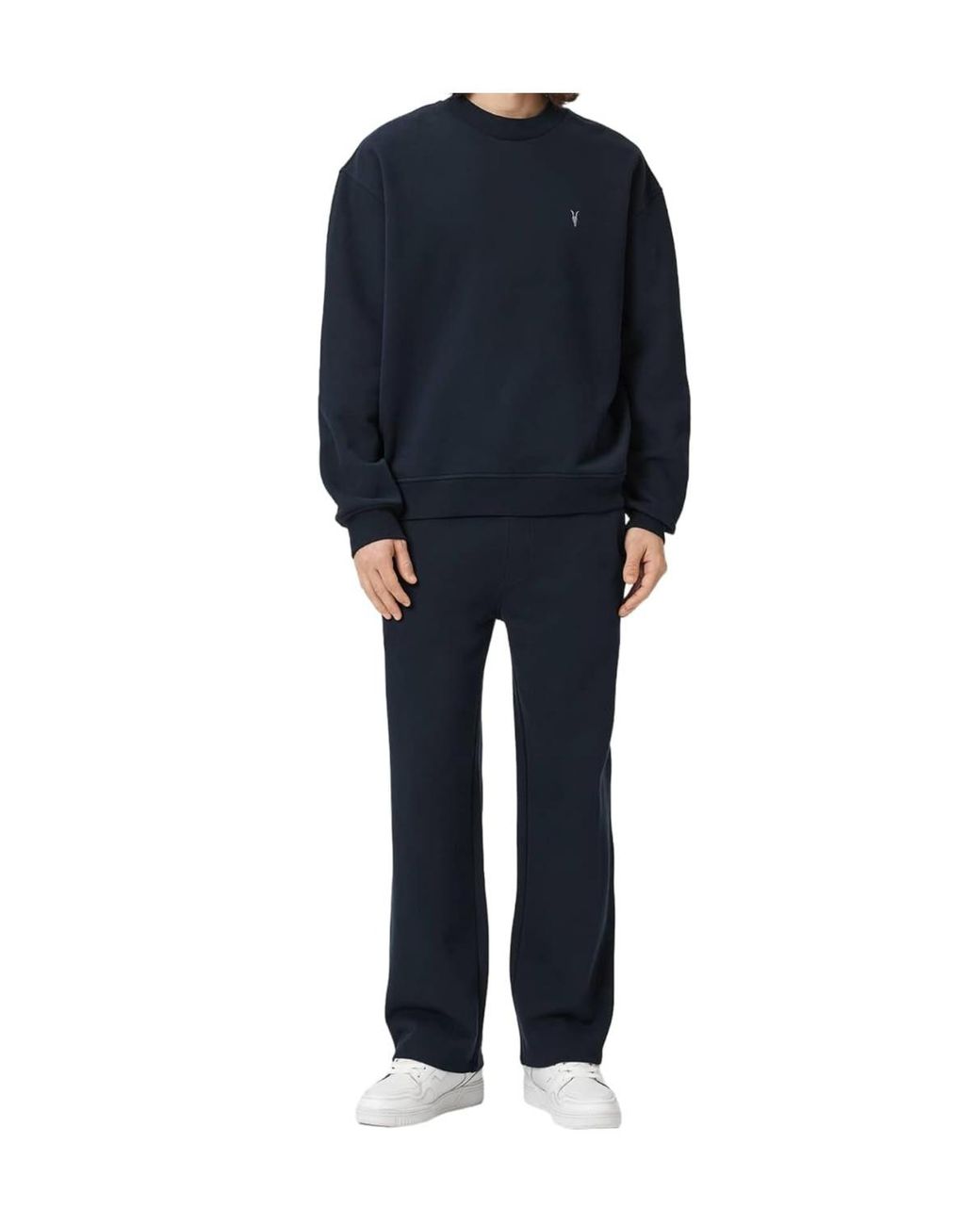 AllSaints Blue Asher Logo Sweatshirt for men