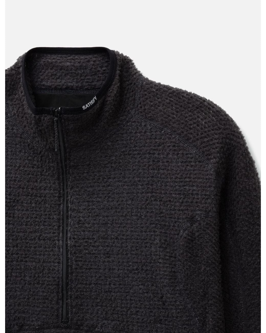 Satisfy Black Half-Zip Hoodie for men