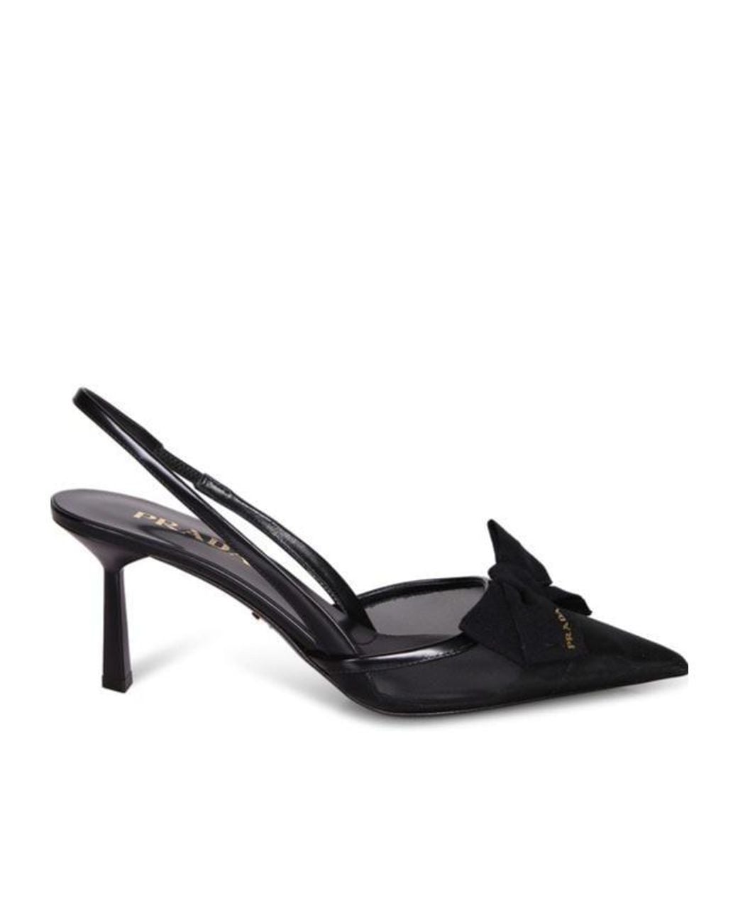 Prada Black Pointed-Toe High-Heeled Sandals