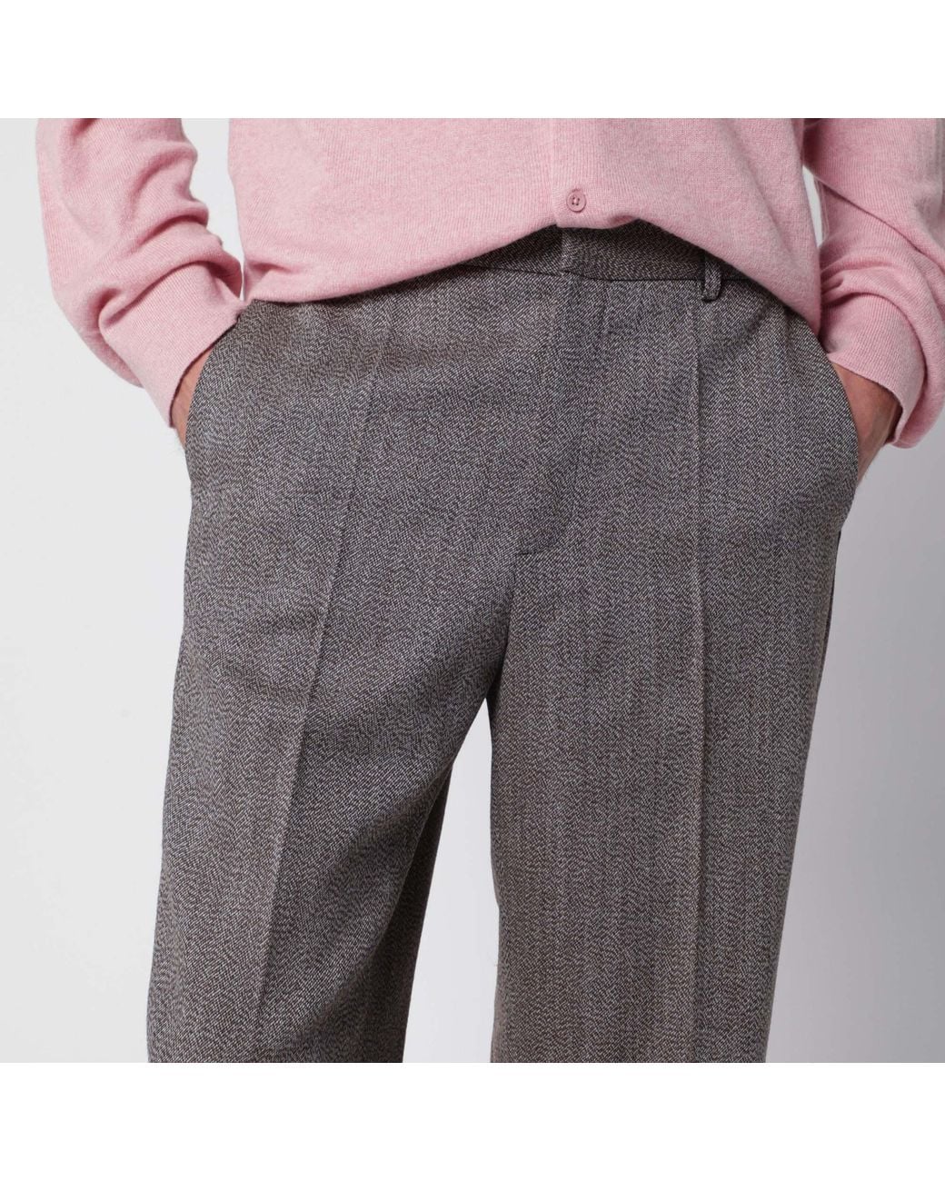 Séfr Gray Slim-Fit Trousers for men