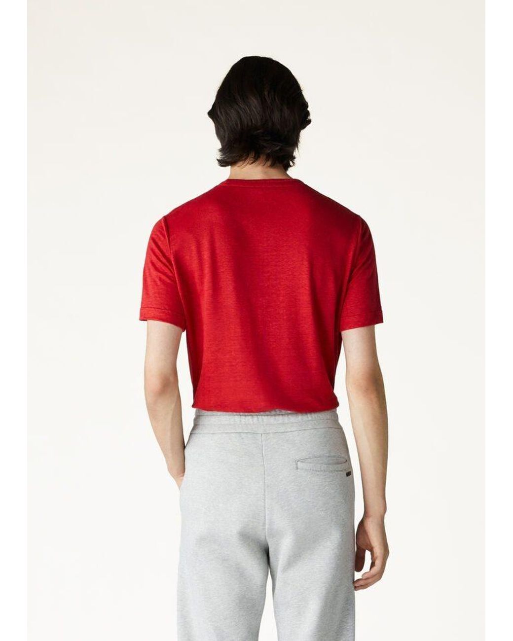 Loro Piana Red Open-Necked Shirt for men