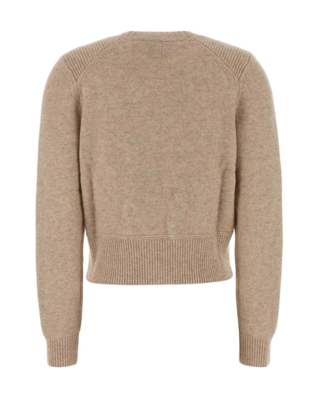 Isabel Marant Natural Crewneck Knitted Jumper
