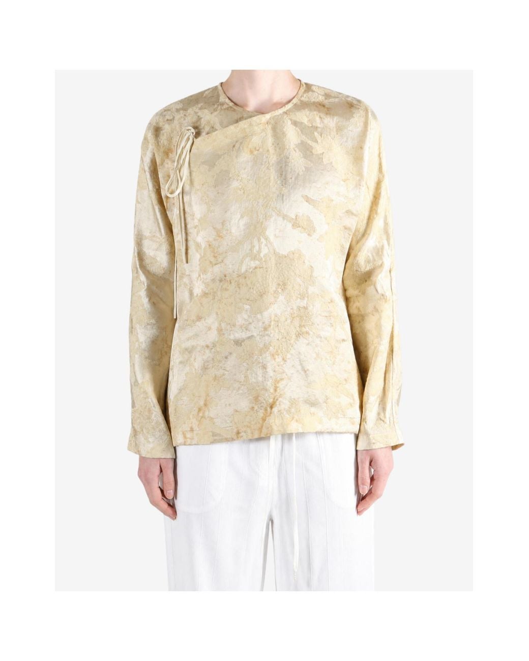 Uma Wang Natural Tie-Front Cover-Up