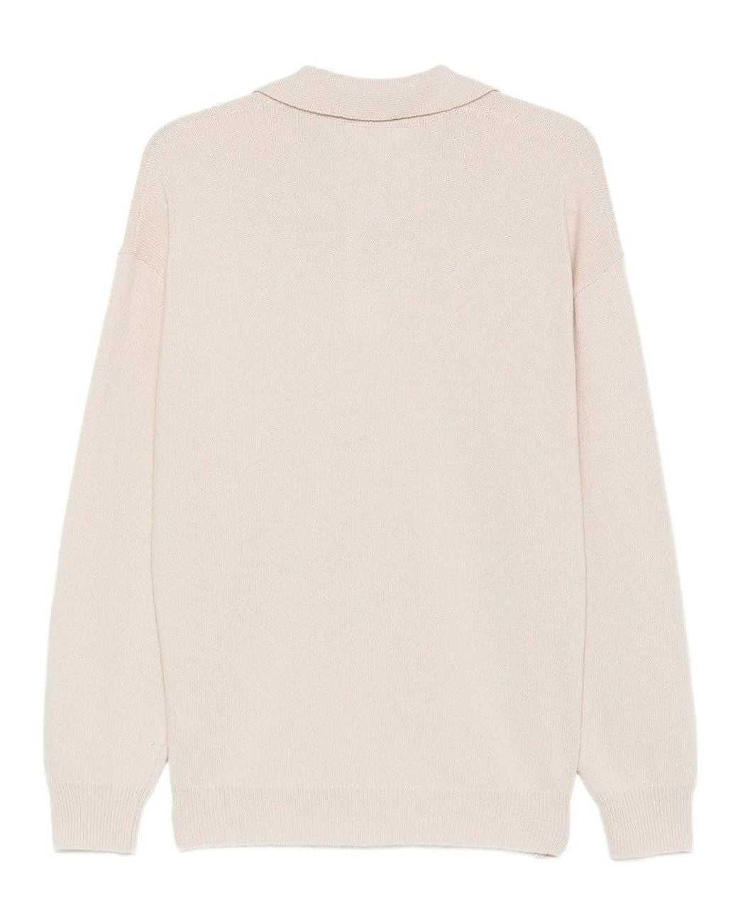 Roberto Collina White Polo Knit Sweater for men
