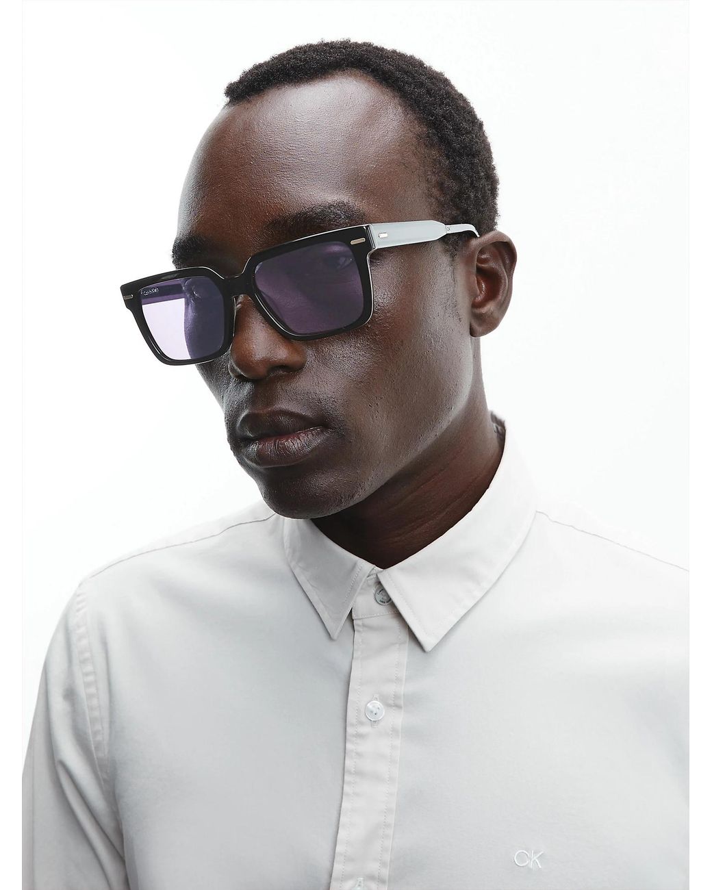 Calvin Klein Blue Logo Sunglasses