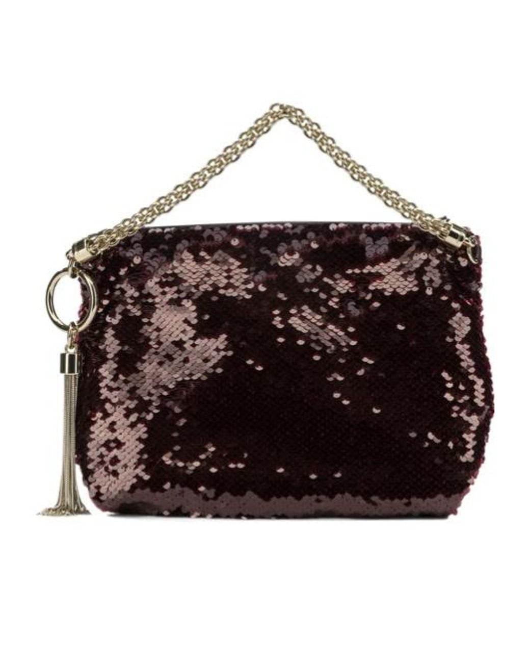 Jimmy Choo Black Callie Sequin Shoulder Bag
