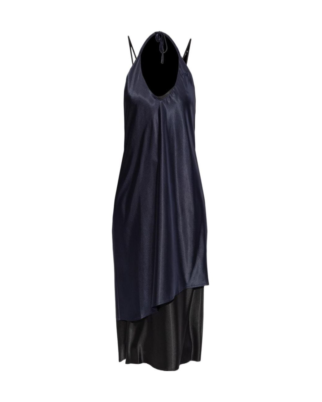 Vetements Blue Double Layered Spaghetti Strap Dress