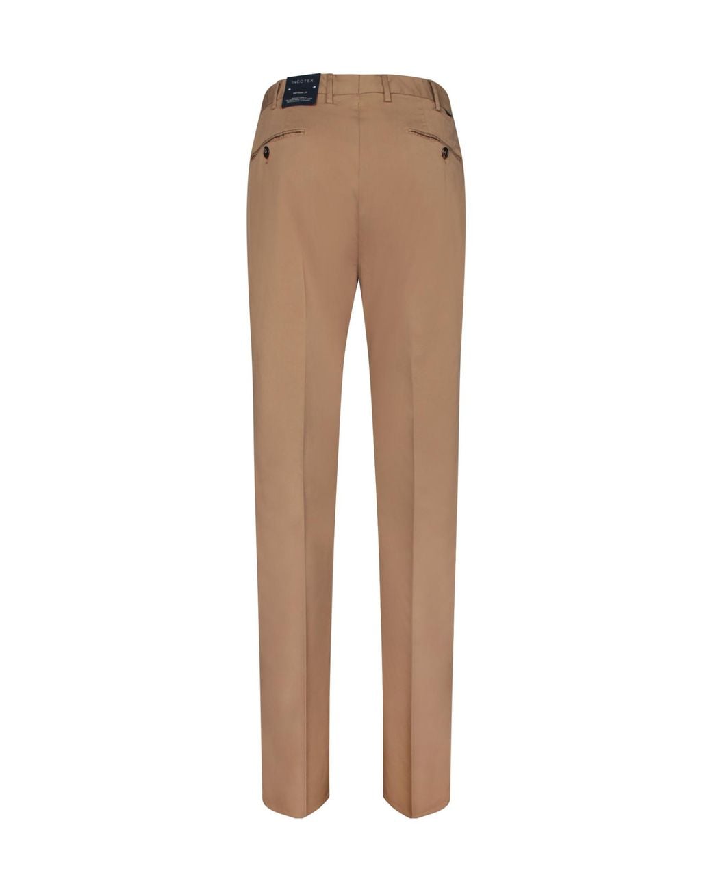 Incotex Natural Premium Fabric Regular Fit Zip Closure Pants for men