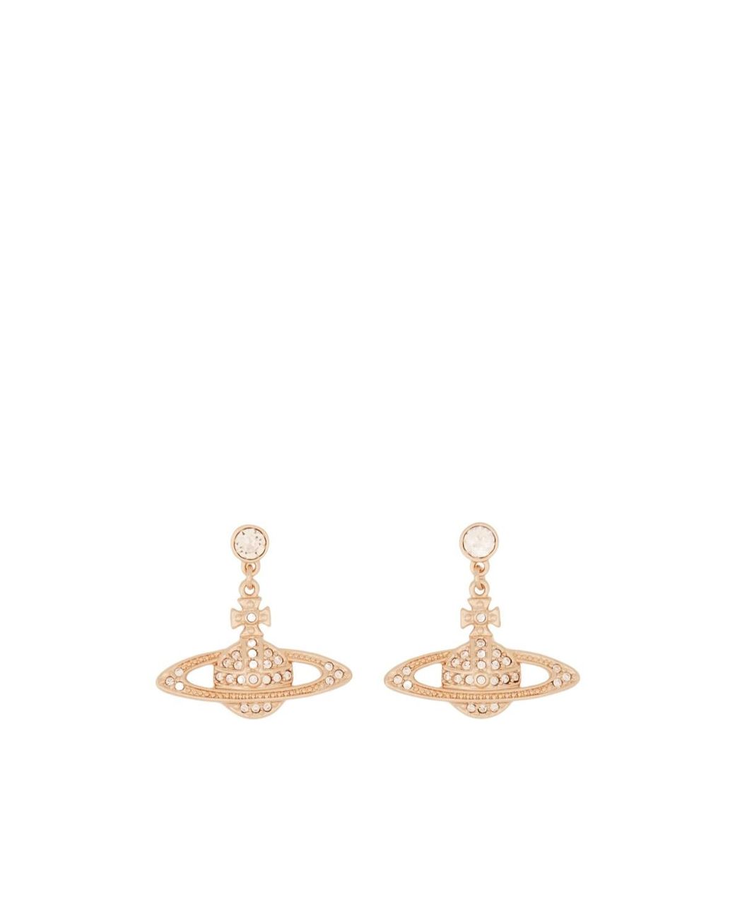 Vivienne Westwood White Pina Bas-Relief Earrings