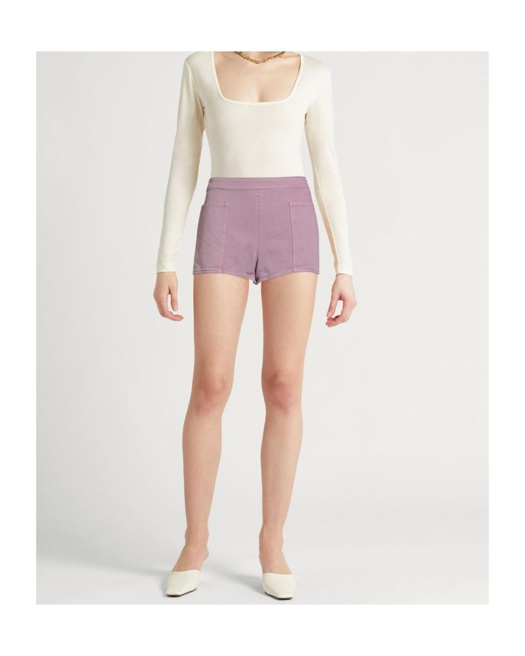Max Mara Purple High Waist Shorts