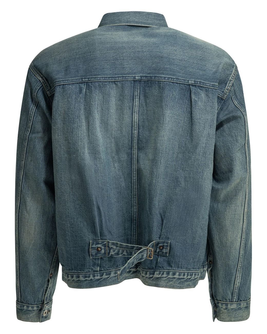 A.PRESSE Blue No 23 Boxy Denim Jacket for men