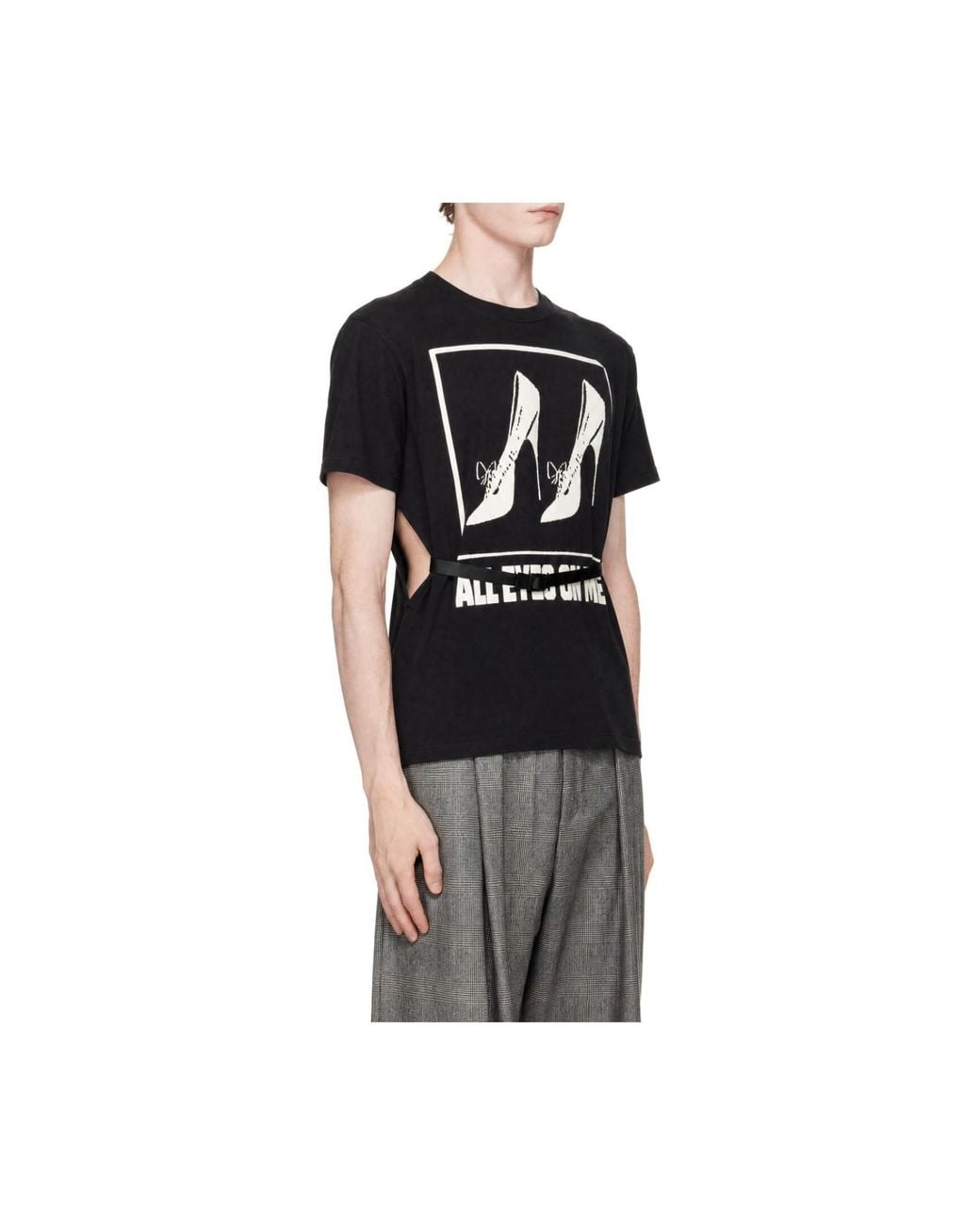 VAQUERA Black All Eyes On Me Belted T-Shirt