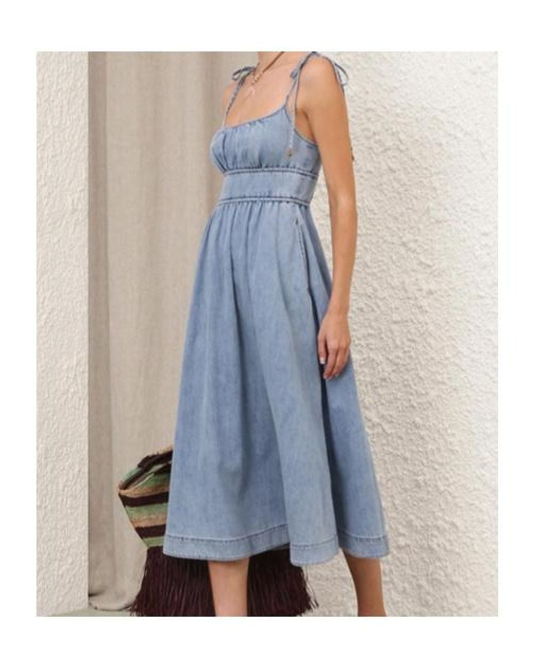Zimmermann Blue Sleeveless Midi Dress