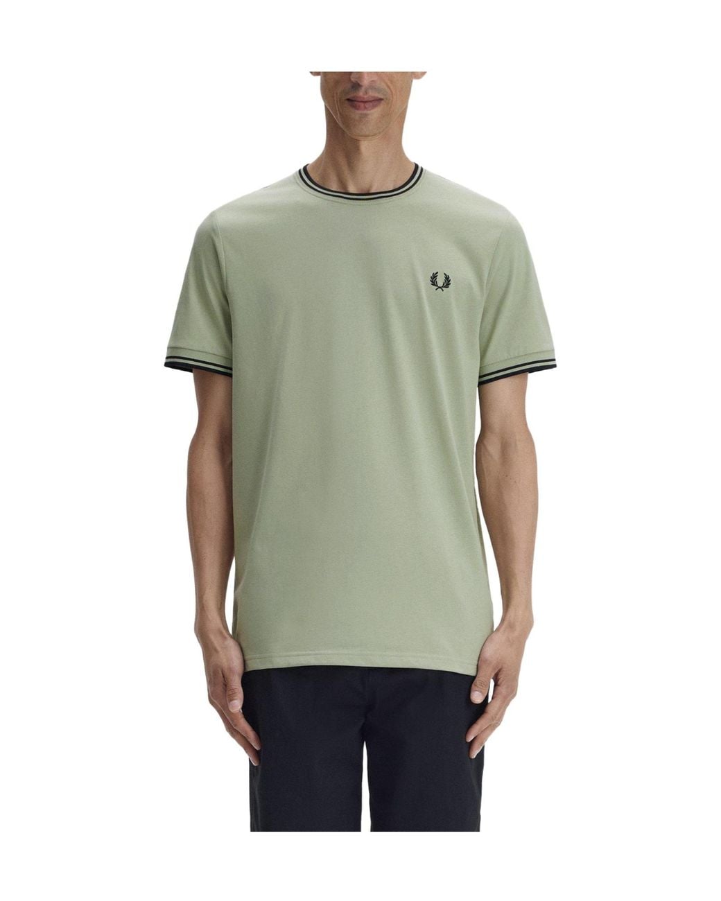 Fred Perry Green Classic Shortsleeve Tshirt for men