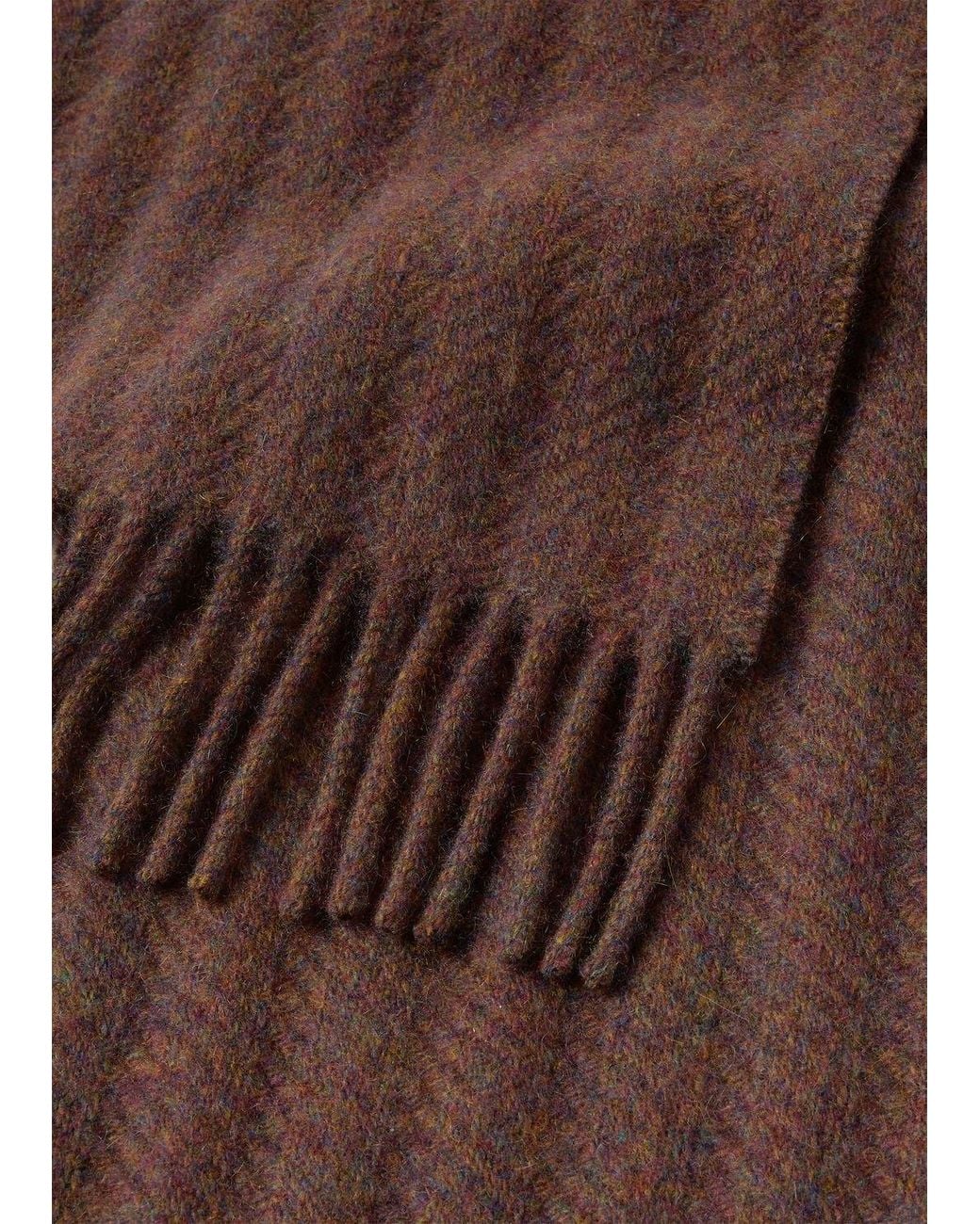 Loro Piana Brown Barré Stripe Scarf for men