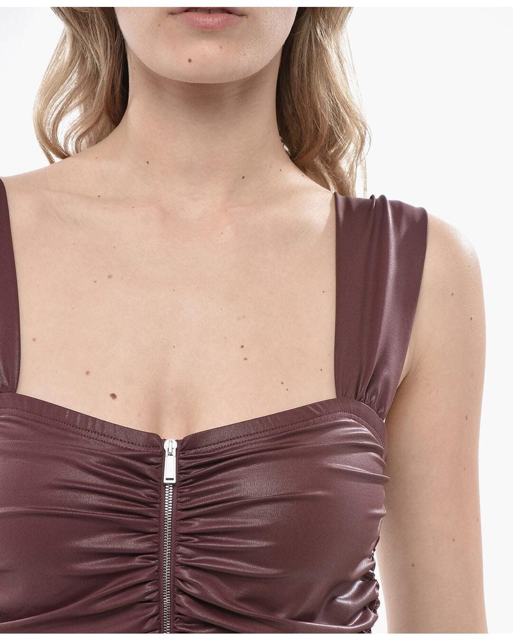 DSquared² Red Draped Mini Dress
