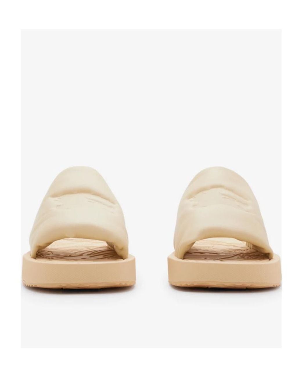 Burberry Natural Ekd Slab Padded Slides