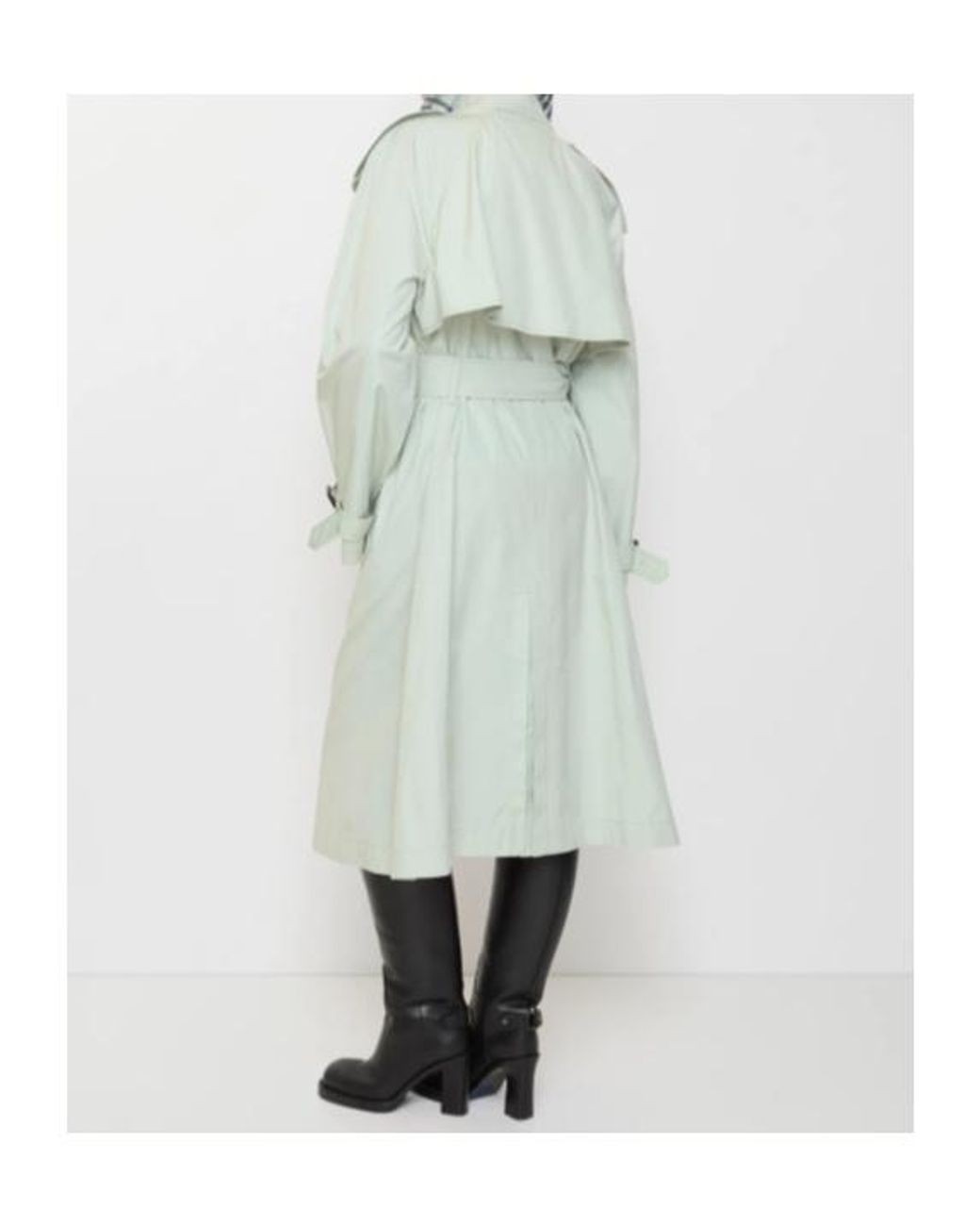 Burberry White Long Lightweight Cotton Fitzrovia Trench Coat