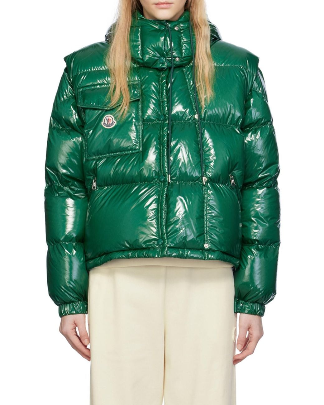Moncler Green Karakorum Short Down Jacket