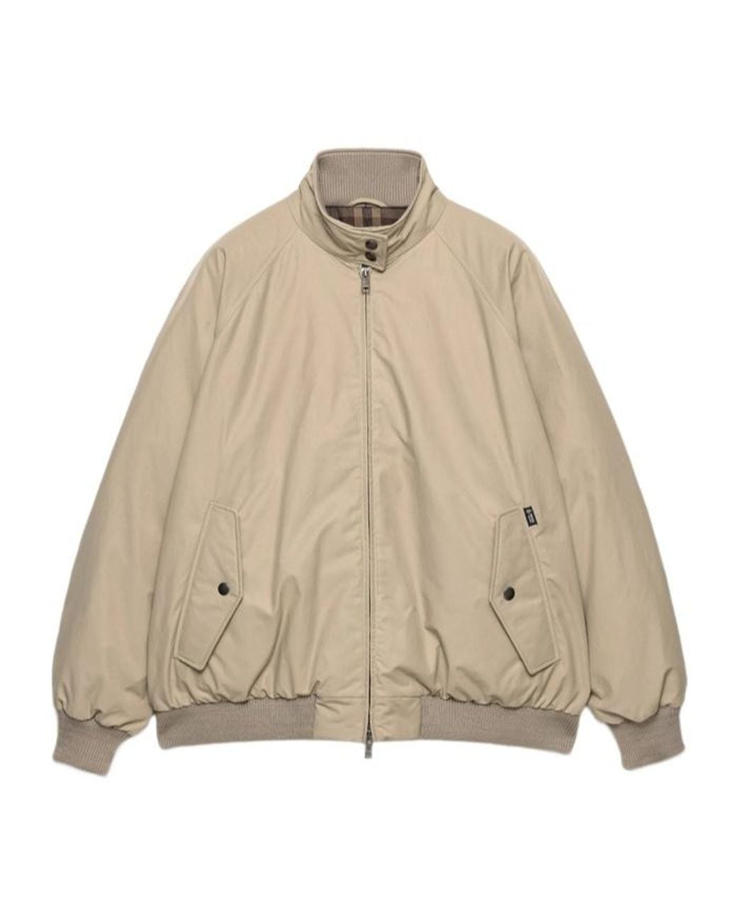 Prada Natural Ribbed Hem Down Jacket