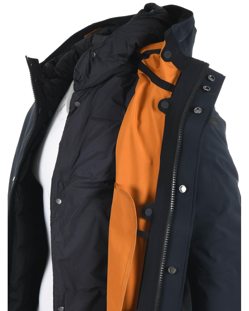 Rrd Blue Color Detachable Hooded Coat for men