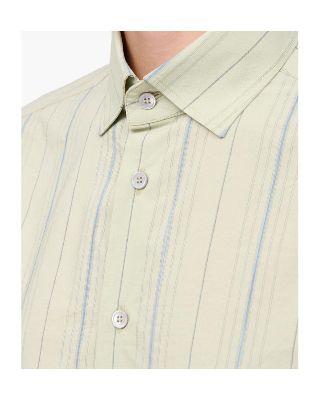 MM6 by Maison Margiela White Striped Signature Sleeveless Shirt