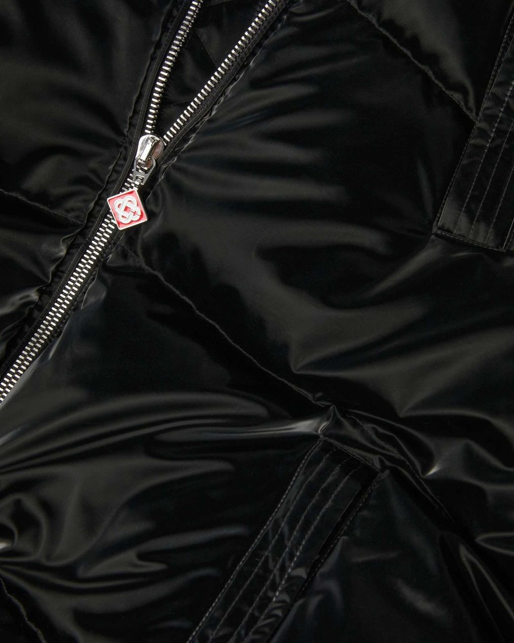 Casablanca Black Painted Hooded Down Jacket for men