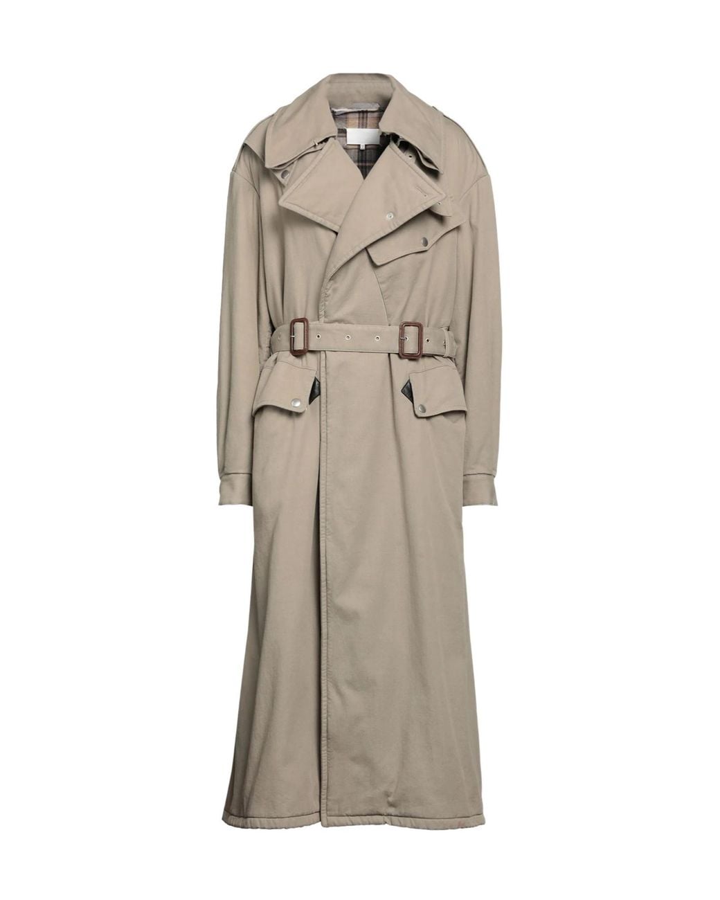 Maison Margiela Natural Solid Color Trench Coat