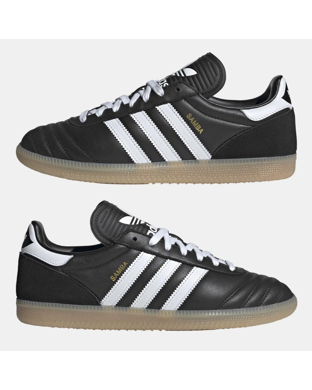 Adidas Originals Black Leather Sneakers for men