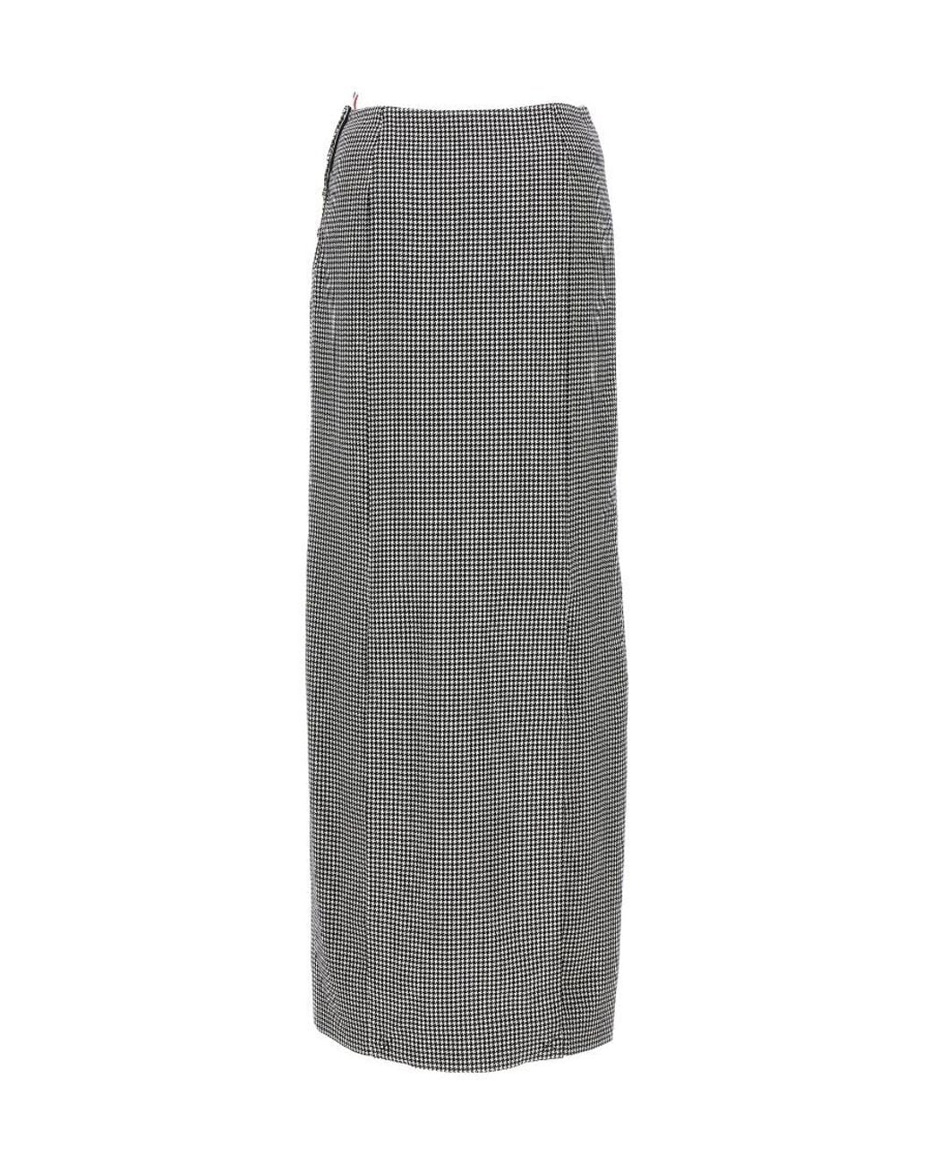 Thom Browne Gray Patterned Skirt