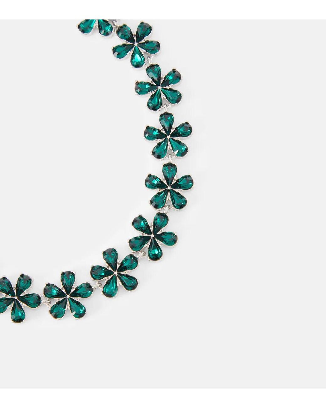 AMINA MUADDI Blue Crystal-Embellished Anklet