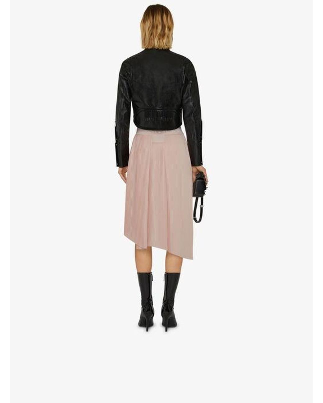 Givenchy Pink Asymmetrical Pleated Skirt