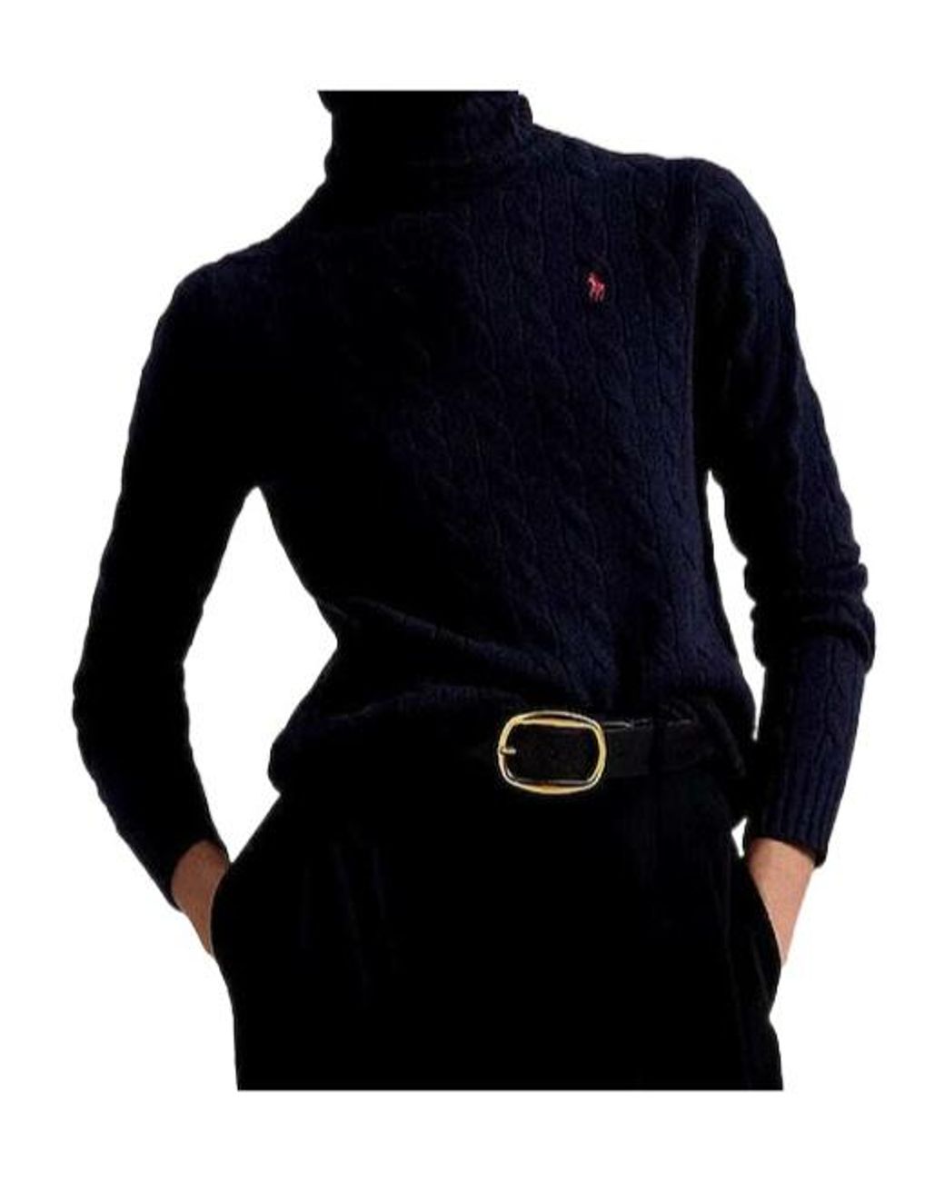 Polo Ralph Lauren Black Roll Neck Knitted Jumper