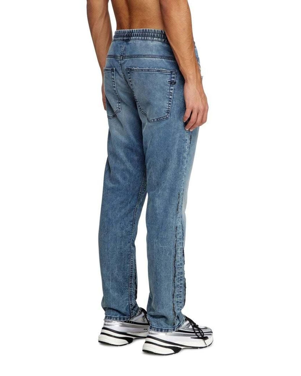 DIESEL Blue 2030-D-Krooley Drawstring Jogging Jeans for men