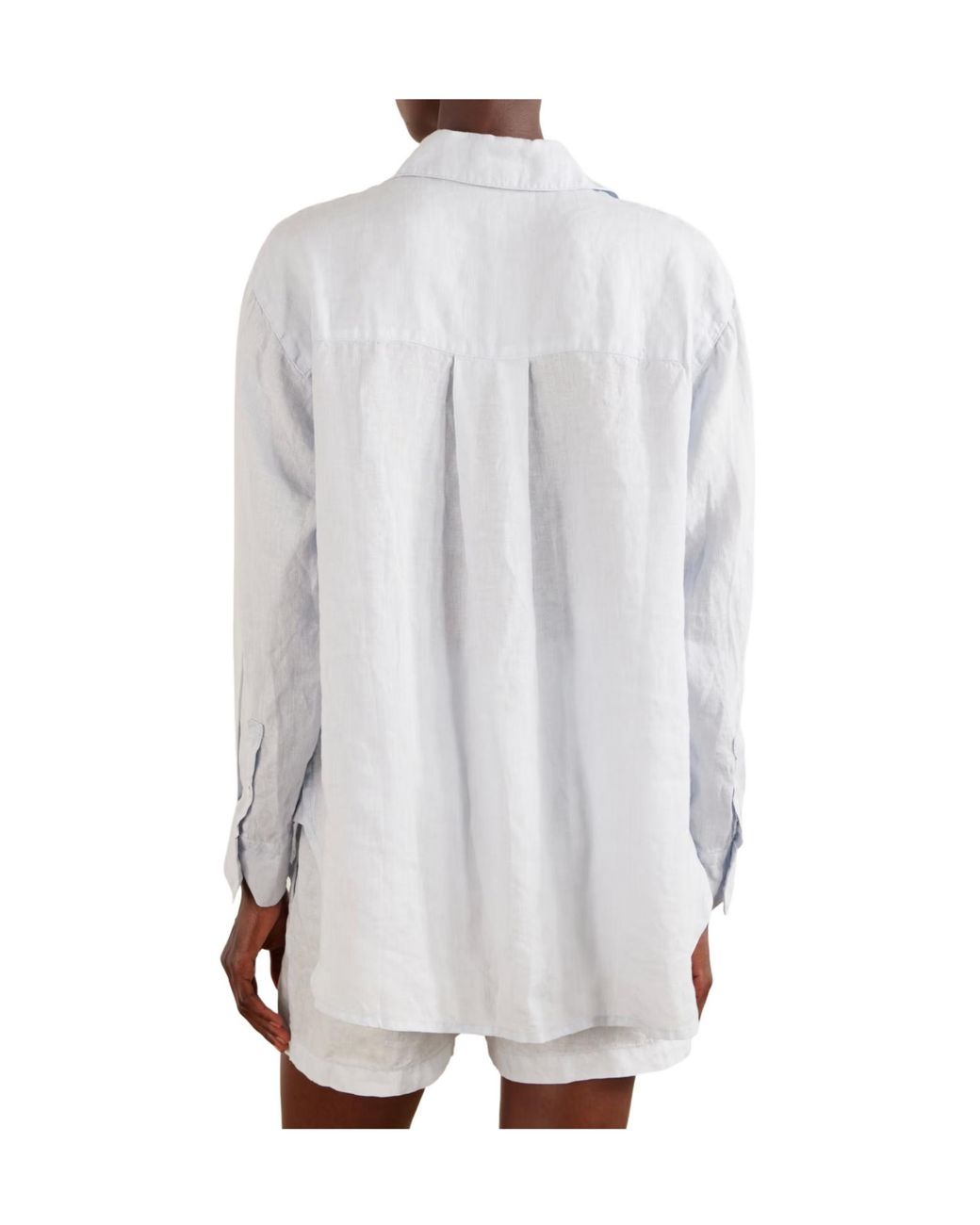 James Perse White Linen-Canvas Shirt