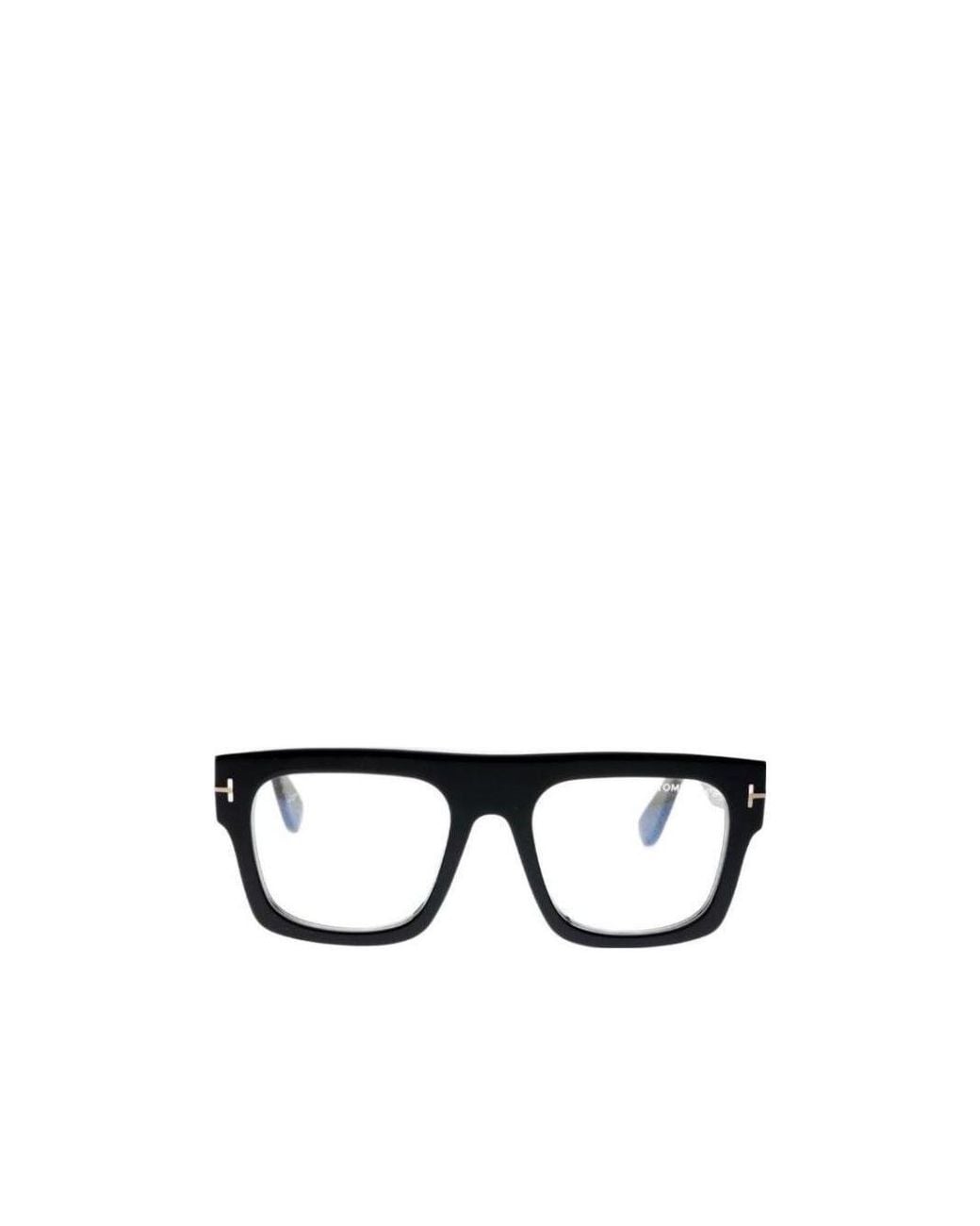 Tom Ford White Eyewear Rectangular Frame Glasses for men