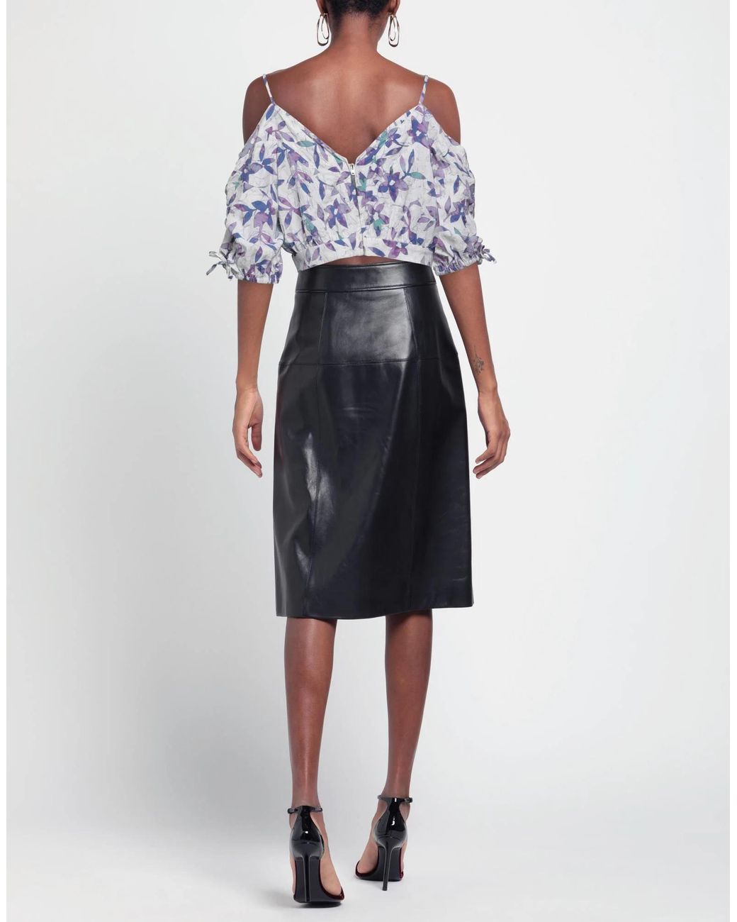 Isabel Marant Blue Off-The-Shoulder Top