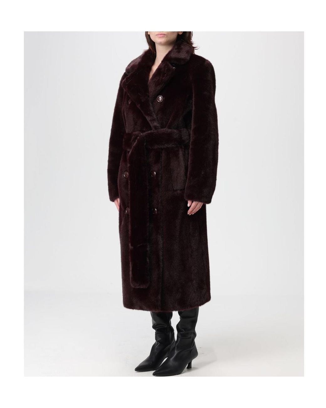 Stand Studio Black Double-Breasted Coat