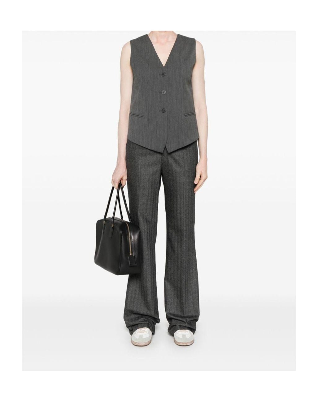 Twinset Gray Textured Waistcoat