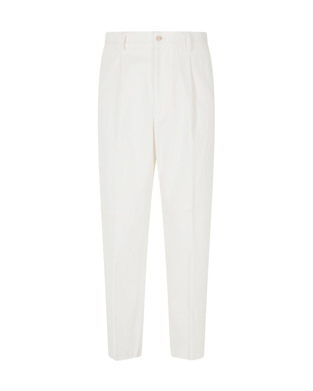 Eleventy White Casual Pants With Belt Loops for men