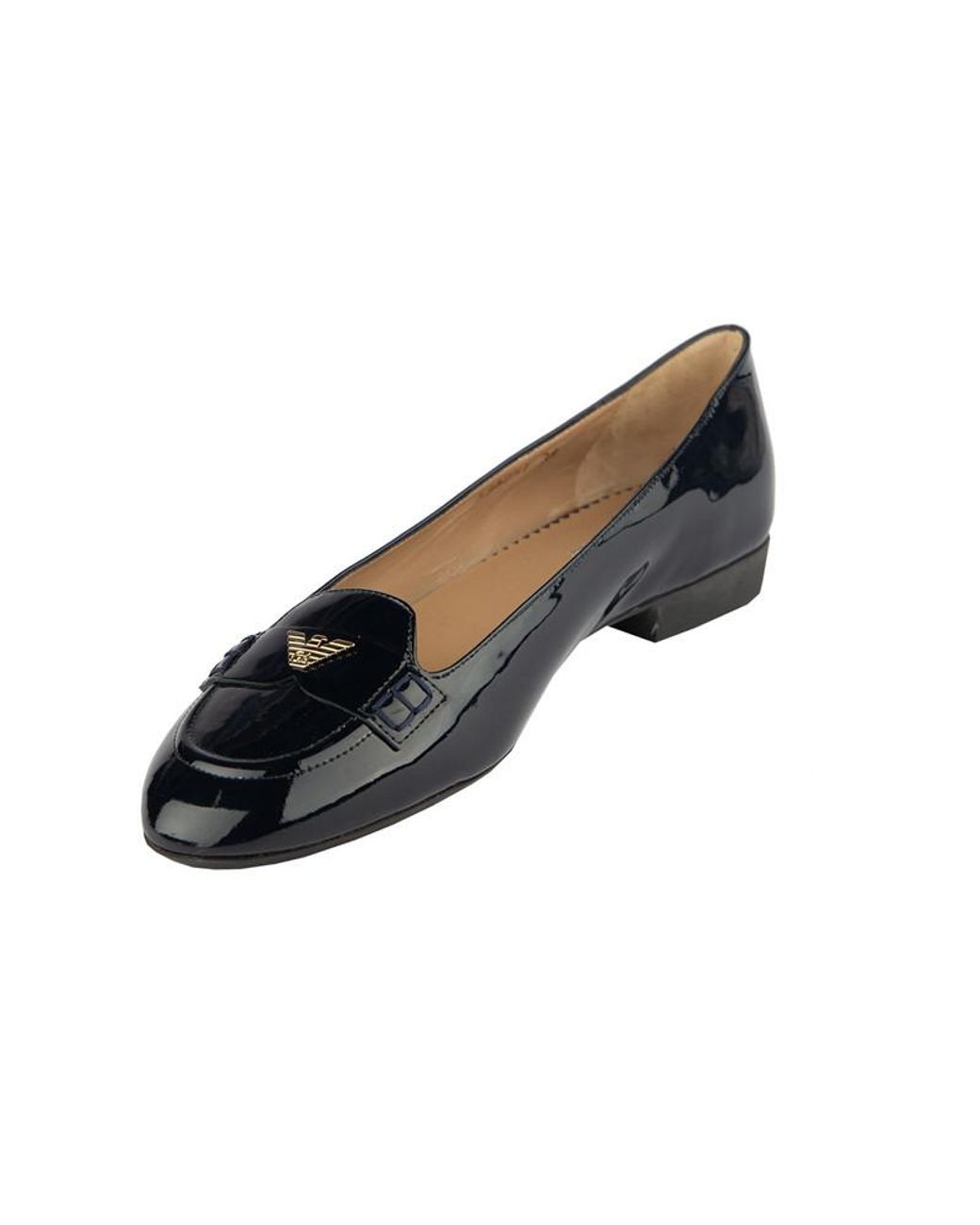 Emporio Armani Black Logo Flats