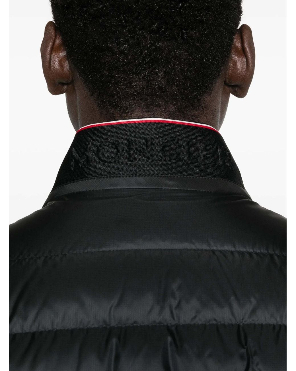 Moncler Black Horizontalstripe Down Jacket for men