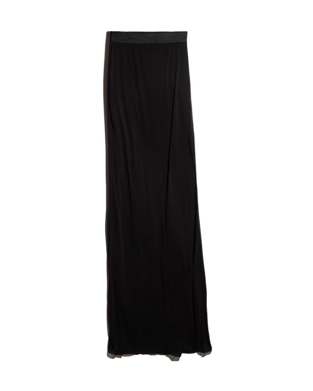 Gucci Black Viscose Crêpe Jersey Long Skirt