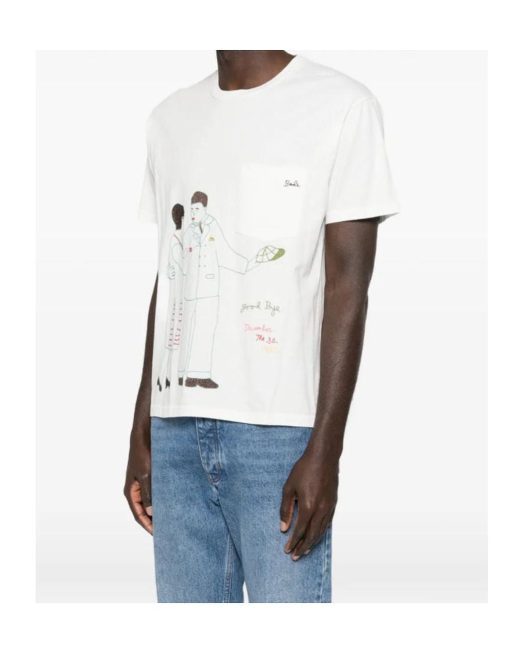 Bode White Companion T-Shirt for men