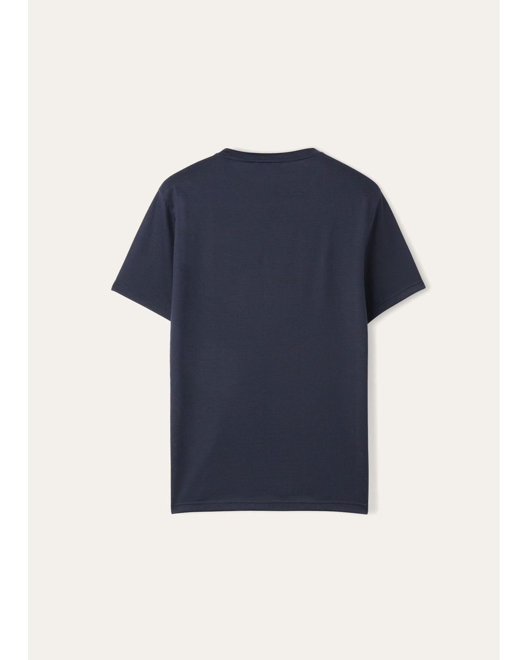 Loro Piana Blue Short-Sleeve Wool T-Shirt for men