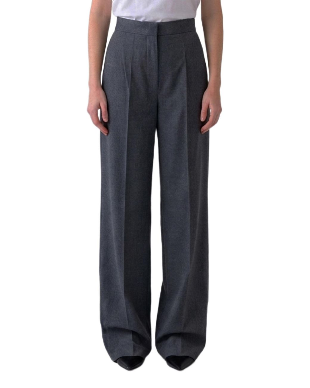 Max Mara Black Regular Pleated Pants