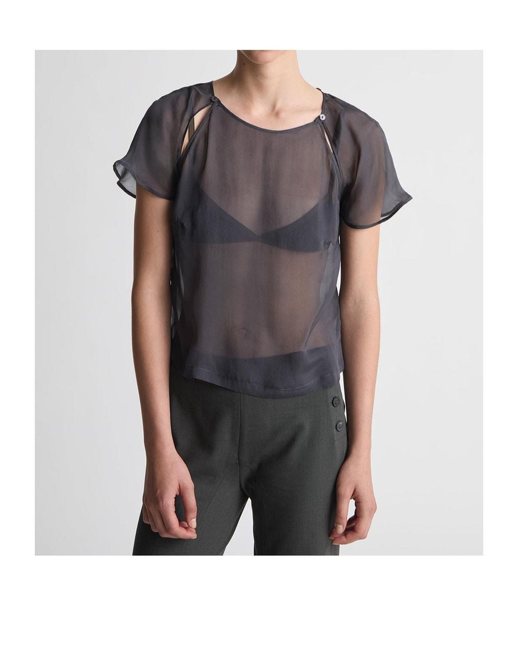 Paloma Wool Black Short-Sleeved Top